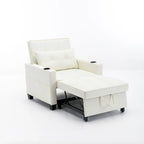 Fauteuil-lit convertible avec ports de chargement USB