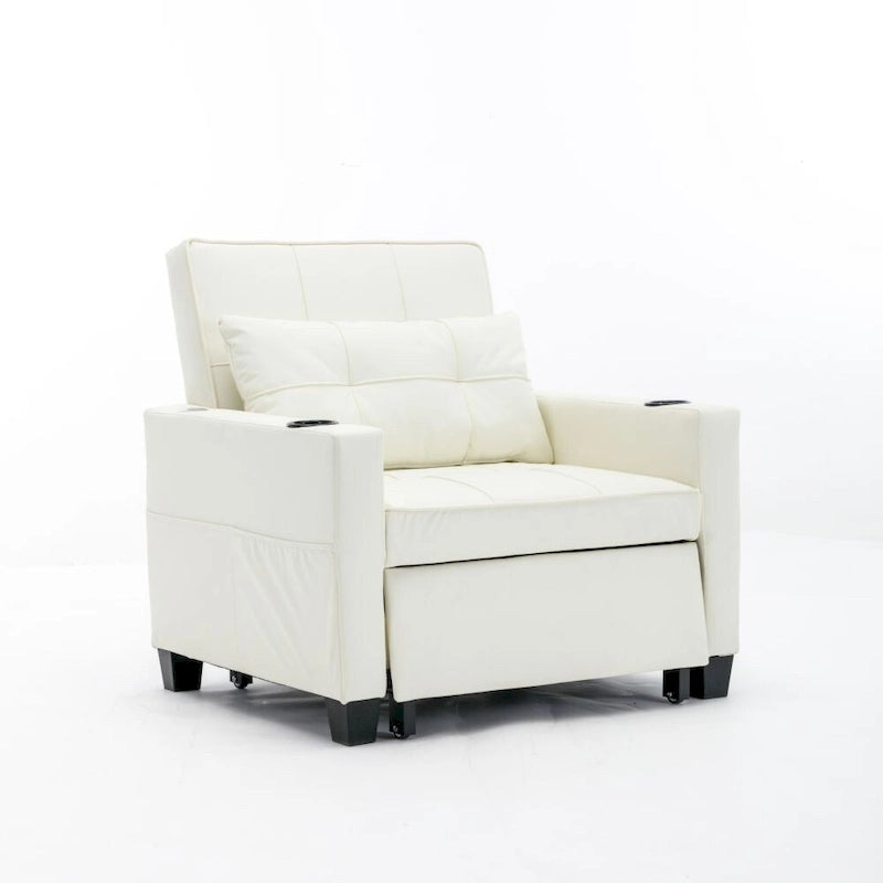 Fauteuil-lit convertible avec ports de chargement USB