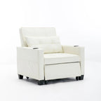 Fauteuil-lit convertible avec ports de chargement USB