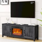 Meuble TV avec cheminée électrique pour téléviseurs jusqu'à 65 pouces