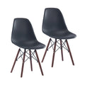 Lot de 2 chaises de salle à manger avec pieds en noyer