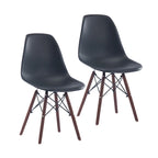Lot de 2 chaises de salle à manger avec pieds en noyer