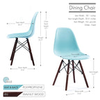 Lot de 2 chaises de salle à manger avec pieds en noyer
