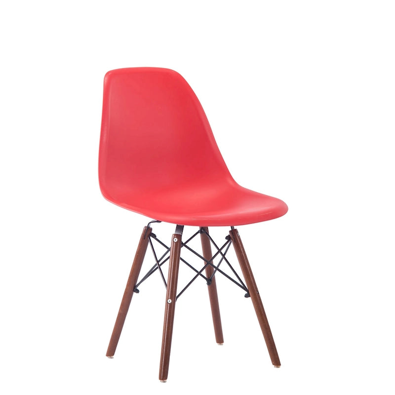 Lot de 2 chaises de salle à manger avec pieds en noyer