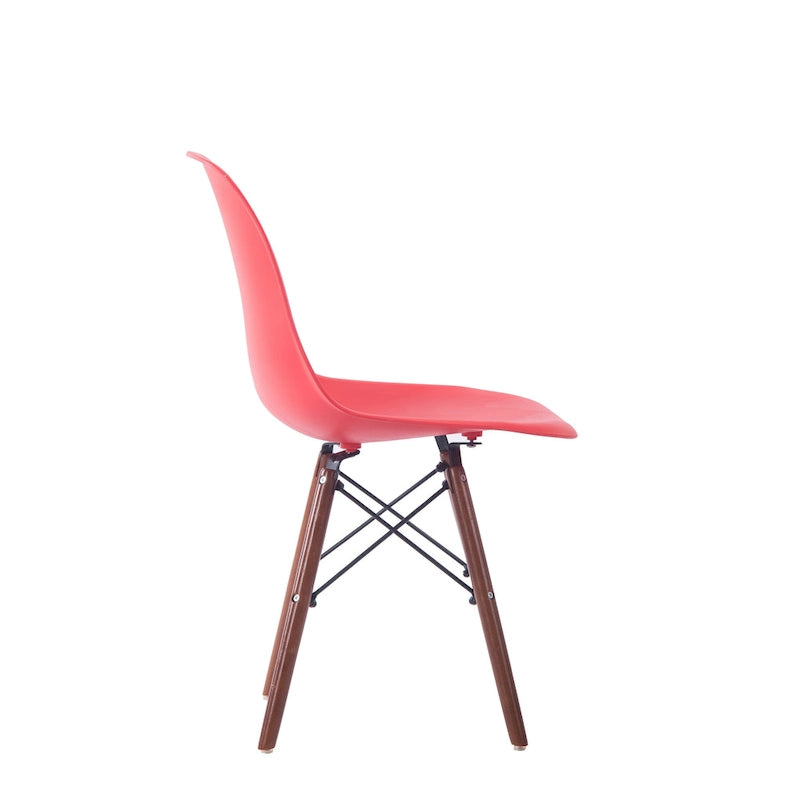 Lot de 2 chaises de salle à manger avec pieds en noyer