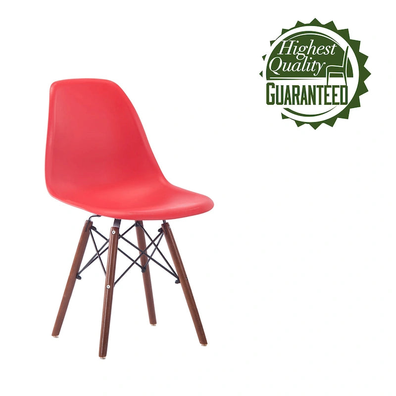 Lot de 2 chaises de salle à manger avec pieds en noyer