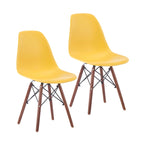 Lot de 2 chaises de salle à manger avec pieds en noyer