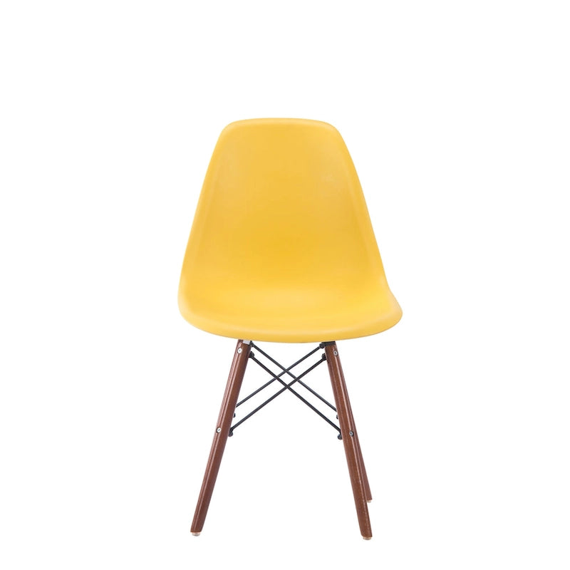 Lot de 2 chaises de salle à manger avec pieds en noyer