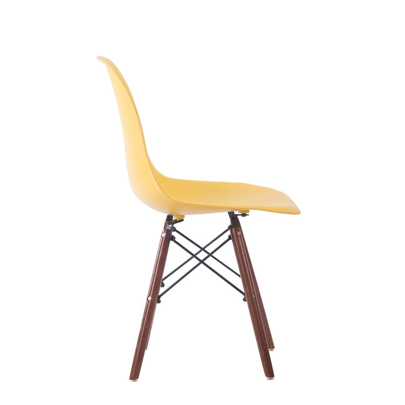 Lot de 2 chaises de salle à manger avec pieds en noyer