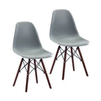 Lot de 2 chaises de salle à manger avec pieds en noyer