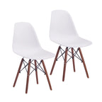 Lot de 2 chaises de salle à manger avec pieds en noyer