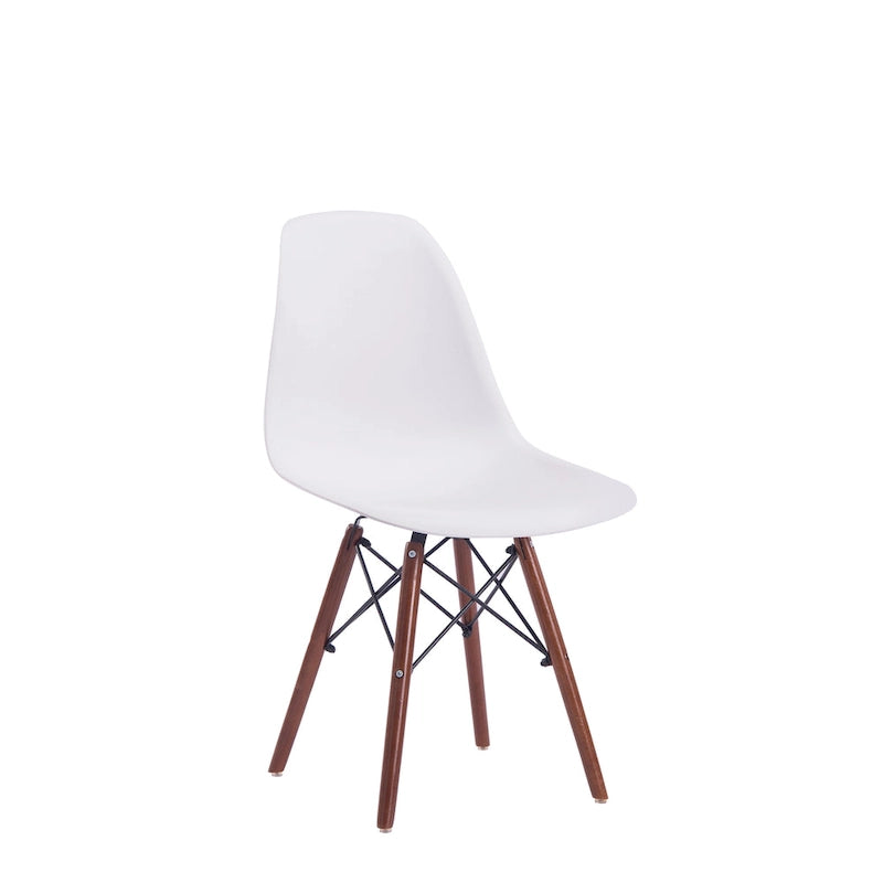Lot de 2 chaises de salle à manger avec pieds en noyer