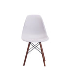 Lot de 2 chaises de salle à manger avec pieds en noyer