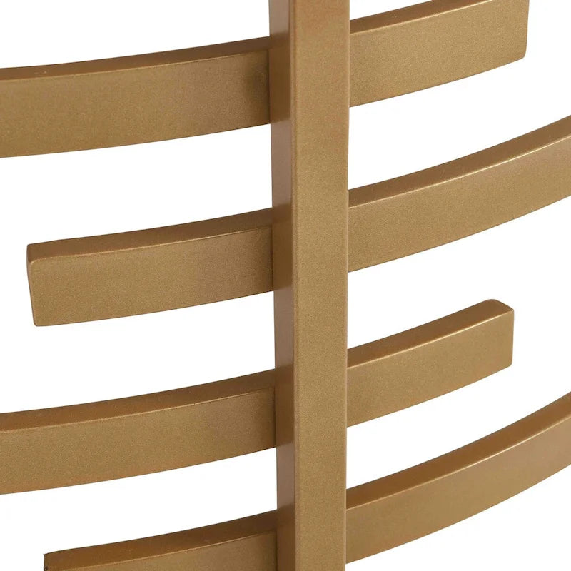 Table basse ronde de 82,5 cm avec plateau en pierre frittée et cadre en métal