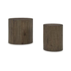 Tables d'appoint brunes (lot de 2) - 20 larg. x 20 prof. x 20,13 haut.