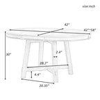 Table à manger ronde extensible avec piètement en X et rallonge intégrée