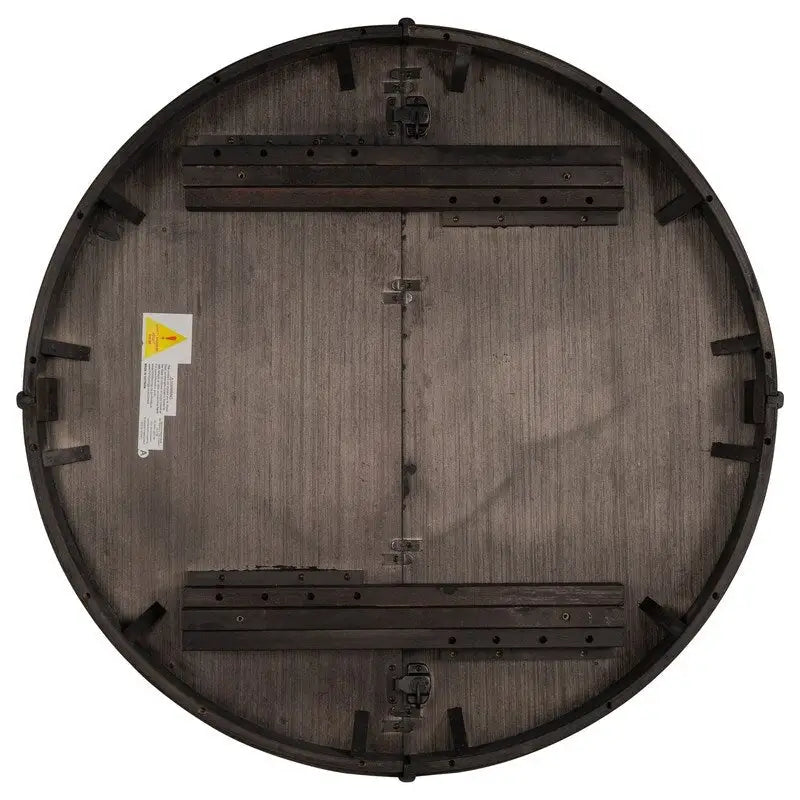 Table à manger ronde extensible avec piètement en X et rallonge intégrée