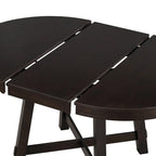 Table à manger ronde extensible avec piètement en X et rallonge intégrée