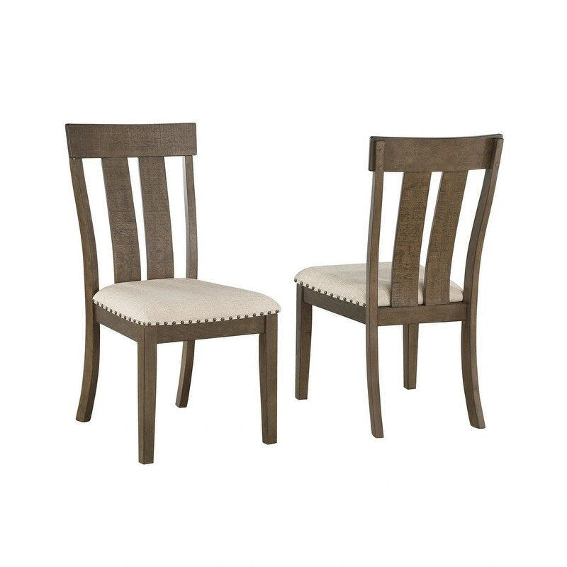 Chaises d'appoint en chêne brun (lot de 2)
