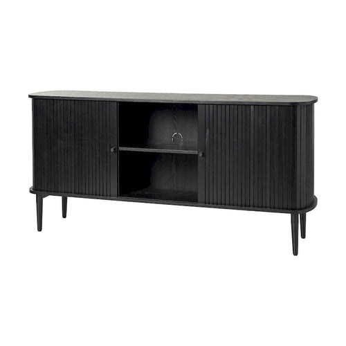 Buffet moderne de 63 pouces avec portes coulissantes et étagère réglable