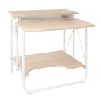 Bureau pliant escamotable avec étagères