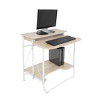 Bureau pliant escamotable avec étagères
