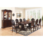 Chaises de salle à manger avec revêtement en similicuir, lot de 2, marron foncé