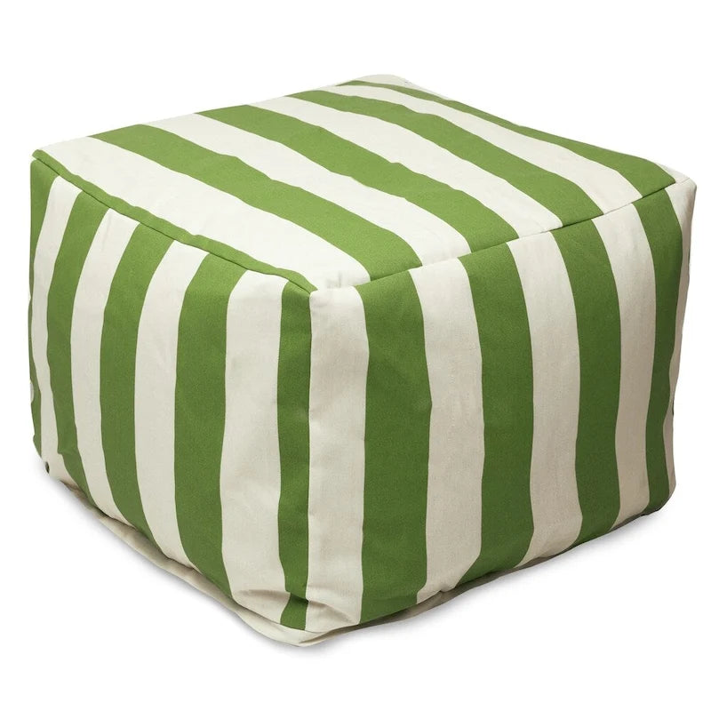 Grand pouf à rayures verticales – Intérieur et extérieur