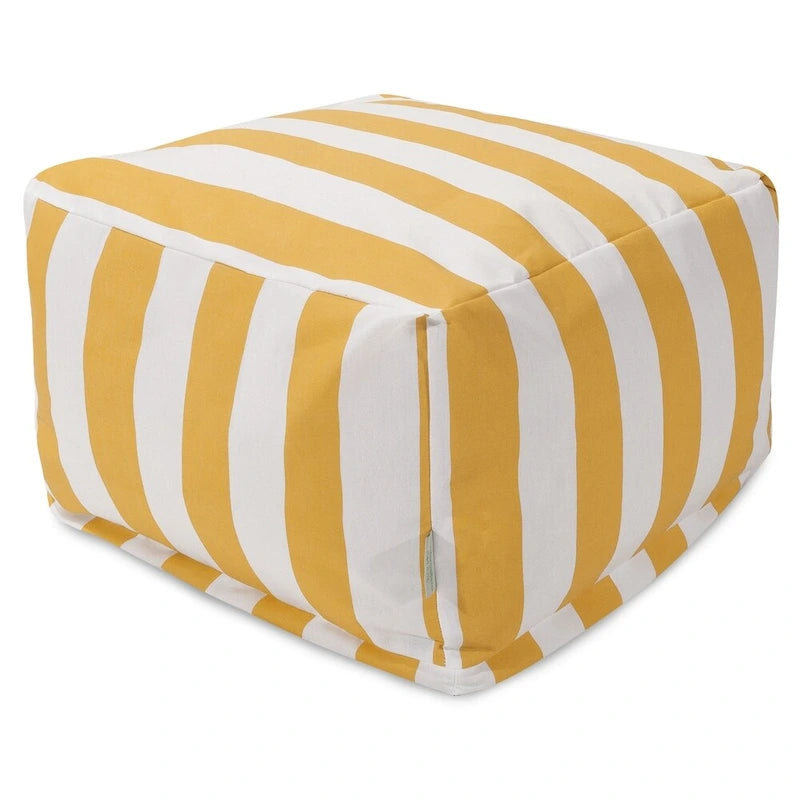 Grand pouf à rayures verticales – Intérieur et extérieur