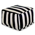 Grand pouf à rayures verticales – Intérieur et extérieur