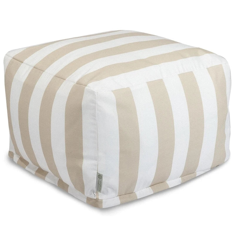 Grand pouf à rayures verticales – Intérieur et extérieur