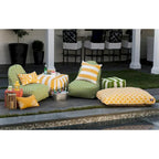 Grand pouf à rayures verticales – Intérieur et extérieur