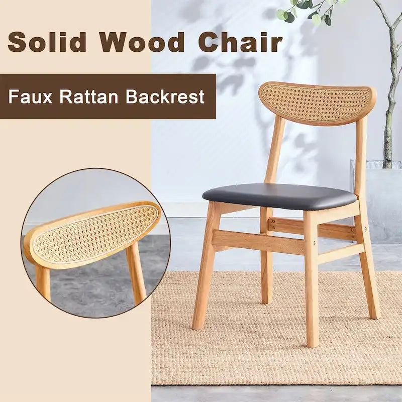 Chaise de salle à manger en bois massif
