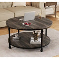Table basse ronde à 2 niveaux, 77 cm