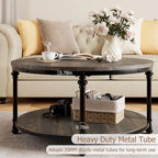 Table basse ronde à 2 niveaux, 77 cm