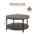 Table basse ronde à 2 niveaux, 77 cm