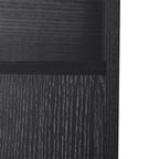 Meuble de rangement pour toilettes avec portes coulissantes et étagères ouvertes