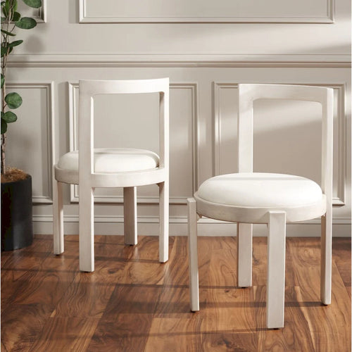 Chaise de salle à manger ronde de 48 cm, lot de 2 (51 cm L x 53 cm P x 84 cm H)