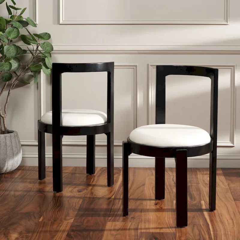 Chaise de salle à manger ronde de 48 cm, lot de 2 (51 cm L x 53 cm P x 84 cm H)