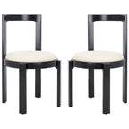 Chaise de salle à manger ronde de 48 cm, lot de 2 (51 cm L x 53 cm P x 84 cm H)