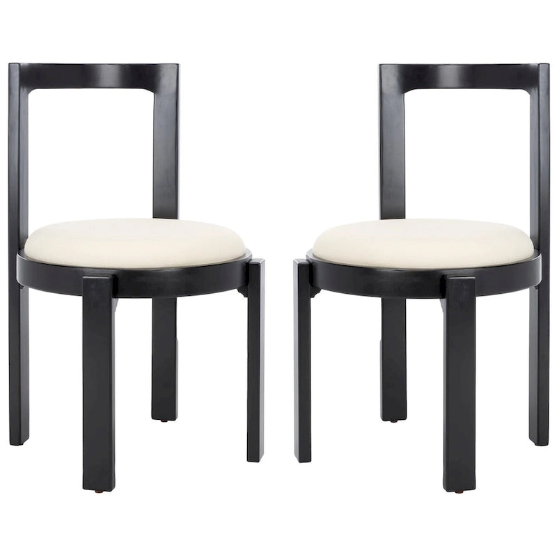 Chaise de salle à manger ronde de 48 cm, lot de 2 (51 cm L x 53 cm P x 84 cm H)