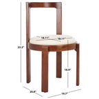 Chaise de salle à manger ronde de 48 cm, lot de 2 (51 cm L x 53 cm P x 84 cm H)