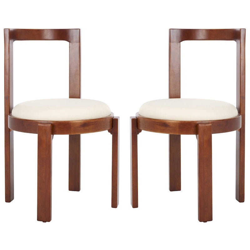 Chaise de salle à manger ronde de 48 cm, lot de 2 (51 cm L x 53 cm P x 84 cm H)