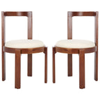 Chaise de salle à manger ronde de 48 cm, lot de 2 (51 cm L x 53 cm P x 84 cm H)
