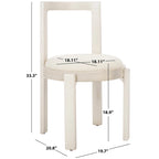 Chaise de salle à manger ronde de 48 cm, lot de 2 (51 cm L x 53 cm P x 84 cm H)
