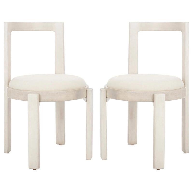 Chaise de salle à manger ronde de 48 cm, lot de 2 (51 cm L x 53 cm P x 84 cm H)